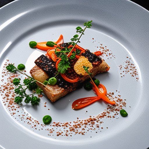 Beautifully plated gourmet dish